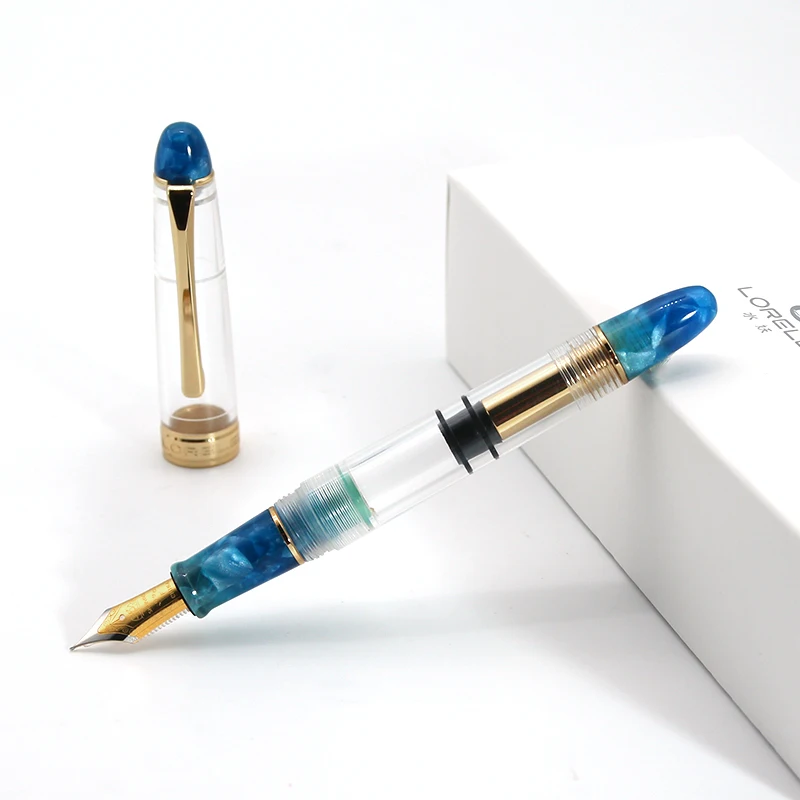 LORELEI Luxury High Quality Low MOQ Ready Stock Fast delivery Student Adult Writing Color Acrylic Piston Fountain Pen