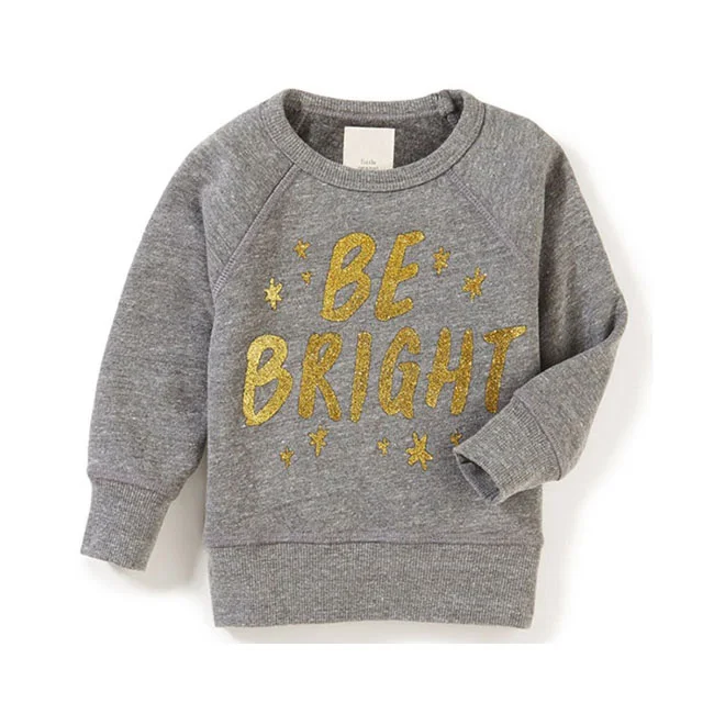Custom Wholesale Letter Printed Kids Autumn Clothes Crewneck Boys Sweatshirts Without Hood Breathable And Comfortable Clothing