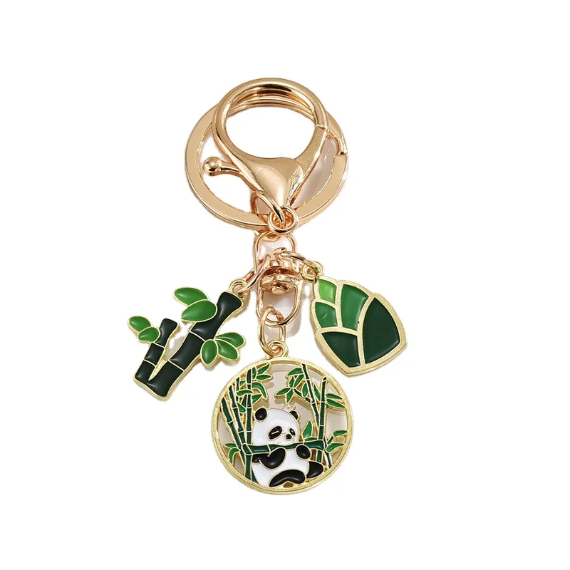 Cartoon Panda Car Keychain Cute Pendant Wholesale Promotion Creative High Quality Custom Logo Metal Keychains