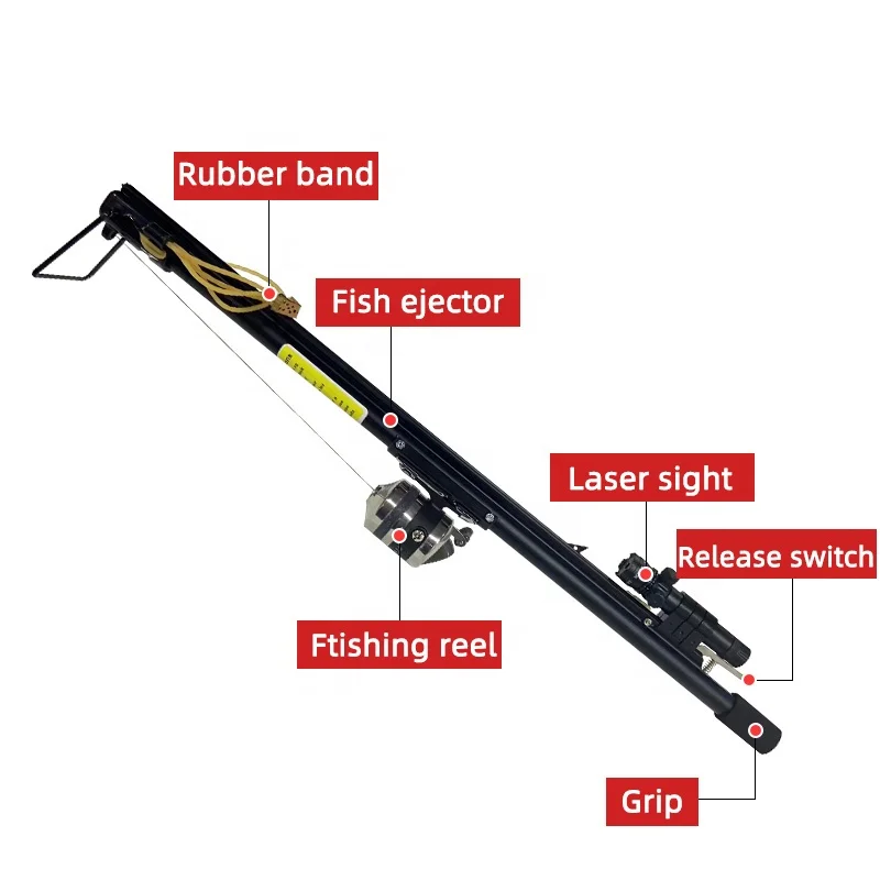Slingshot Fishing Hunting Professional Slingshot High Velocity Catapult Kit with Infrared Sight Fishing Reel Slingshots