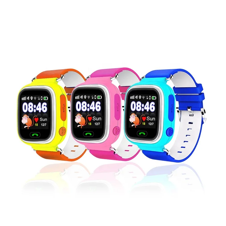 Q90 GPS Kids Smart Watch Phone Children Watch 1.22 inch Color Touch Screen GPS WIFI SOS Baby Smartwatch For Kids