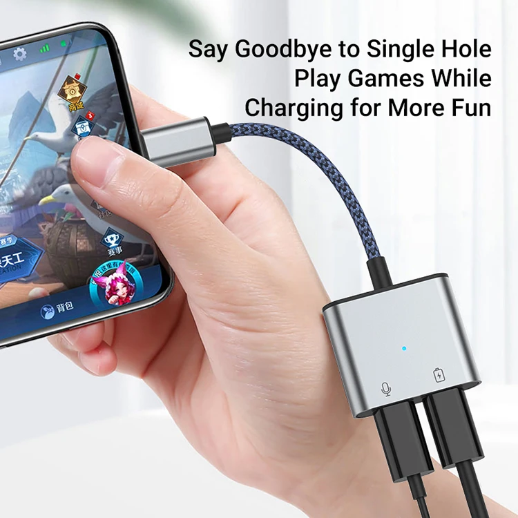  Адаптер type-c otg 2 в 1 usb-c зарядный порт аудио адаптер для мобильного