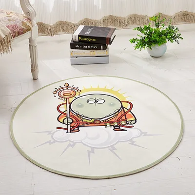 Polyester Office Carpet Kids Modern Carpets Rugs 3d Printed Living Room Round Circle Carpet