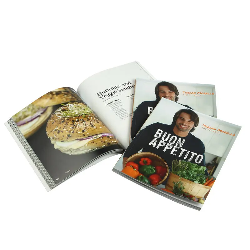 Customized Cookbook Printing Soft Cover Catalogue Book Printing softcover Prochure