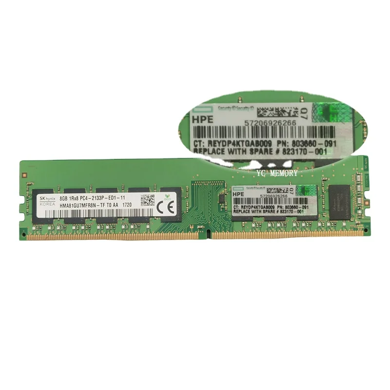 805669-B21 797258-081 823170-001 8GB PC4- 2133P  ECC DDR4 server memory