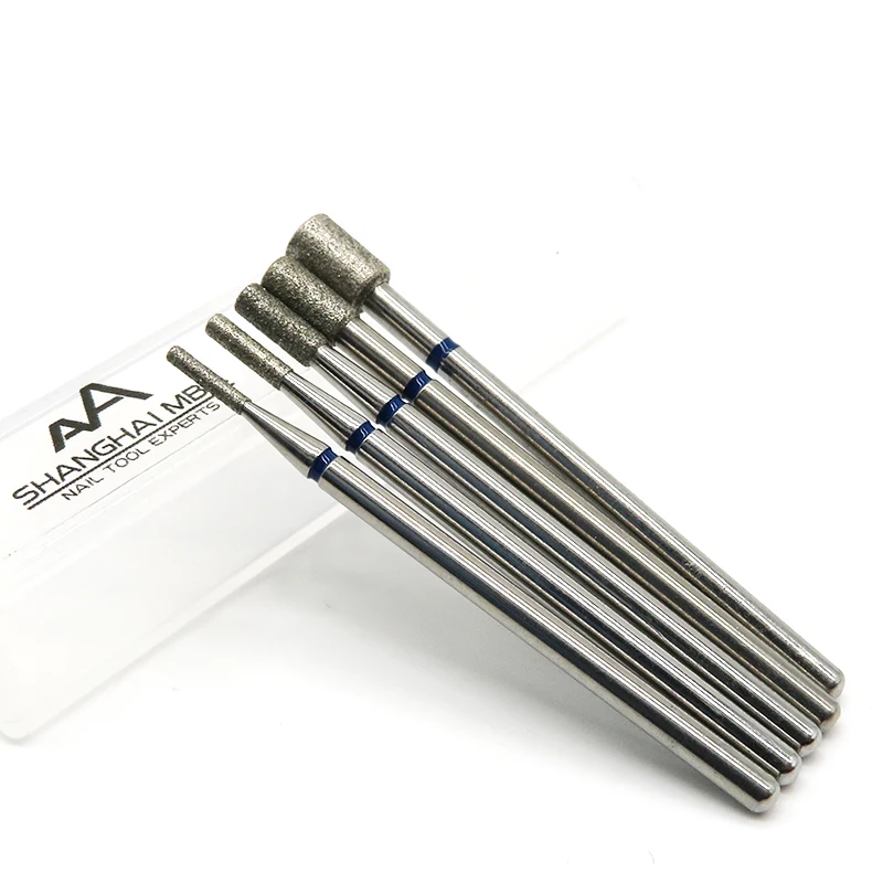 Manicure Prepping 6mm Short Barrel Diamond Burr Cuticle Nail Drill Bits Diamond for Nail Drill Machine