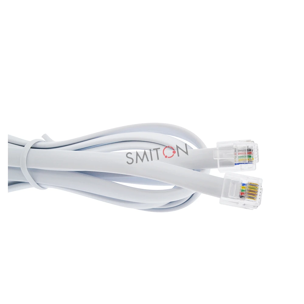 Rj12 6P6C прямой проводной Модульный Телефонный Кабель