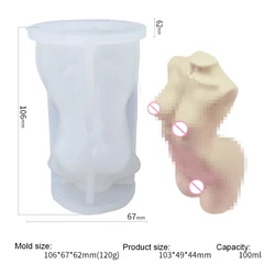 Amazon Fashion 3D Ins Diy Luxury Big Sexy Body Moulds Women Human Torso Silicone Candle Molds For Candle Making