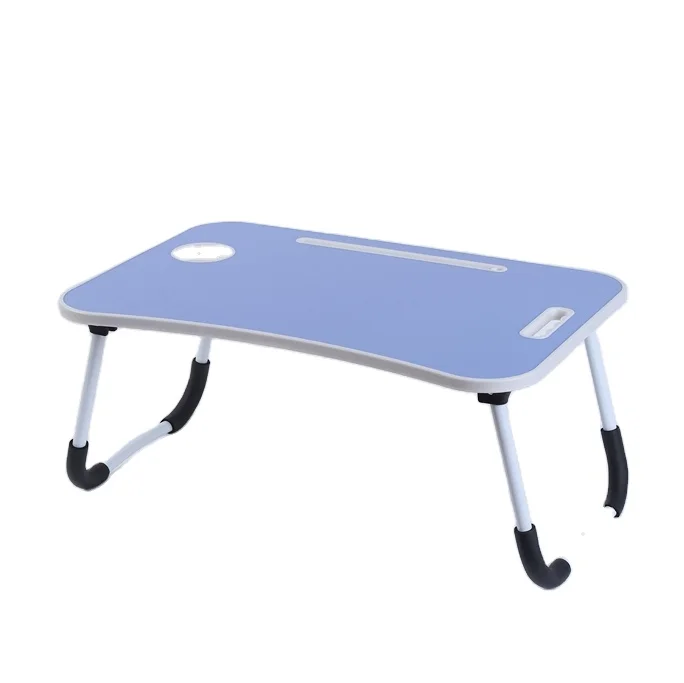 Factory Wholesale Bamboo Wood Laptop Table Bedroom Portable Laptop Desk With Slide Drawer