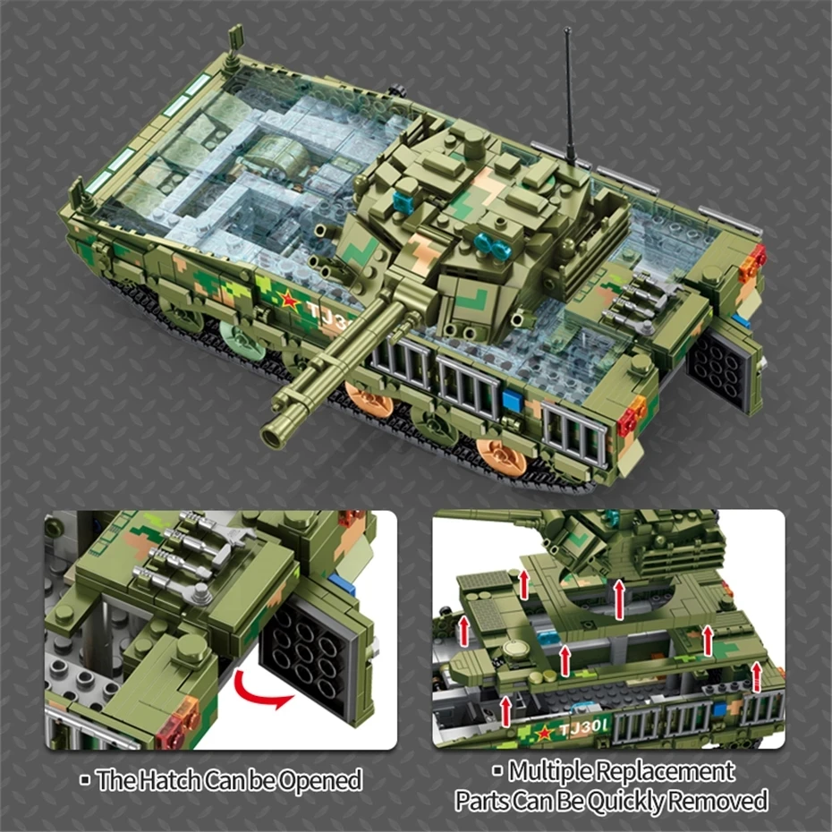wholesale  639010  BRICK WW2 Military Tank Soldier Police Building Block Toy Boy Assembling Military Building Block