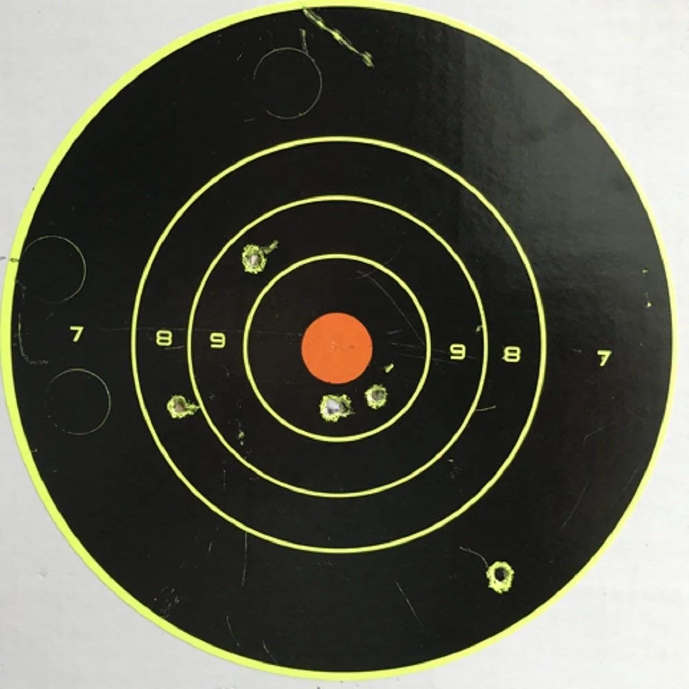 8 inch Splatte Reactive Self Adhesive Shooting Targets with Florescent yellow