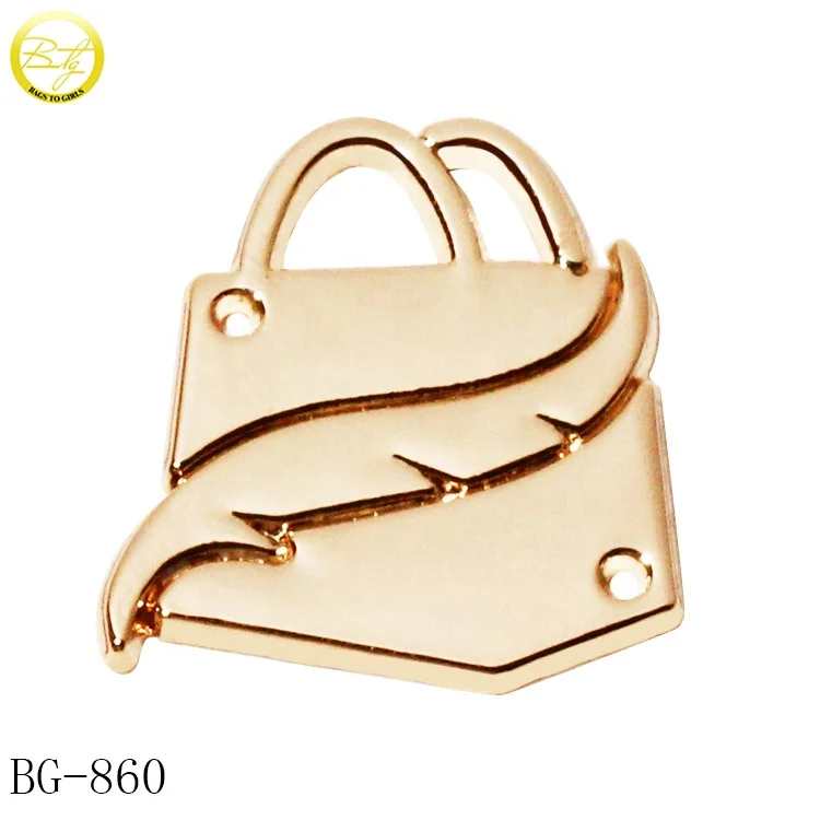 Zinc alloy clothes round tags making customized enamel logo swimwear accessories letter label with holes