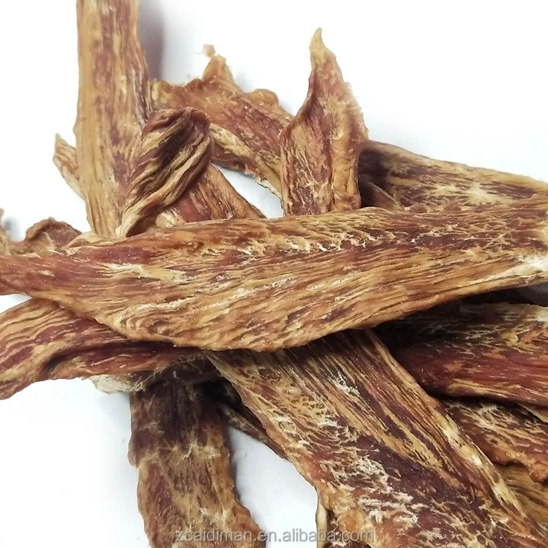 Dry dog food  duck breast strip pet treats snack