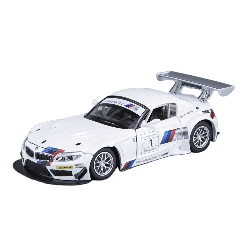 1/24 BM Z4 GT3 Модель автомобиля игрушки из литого сплава с отлитым под давлением имитацией транспортных средств звуковой Свет для детей сувенир