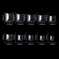 200Pcs/box Half Cover Nail Art Short False Tips French  Natural Transparent Soak Off Artificial Short Square Head Finger Tips