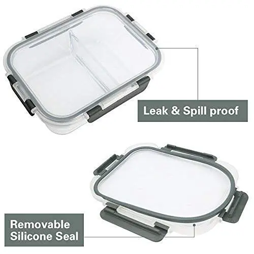 Wholesale High Borosilicate Glass Food Storage Container With Lid Sealed Meal Prep Containers Glass Lunch Boxes For Home Kitchen