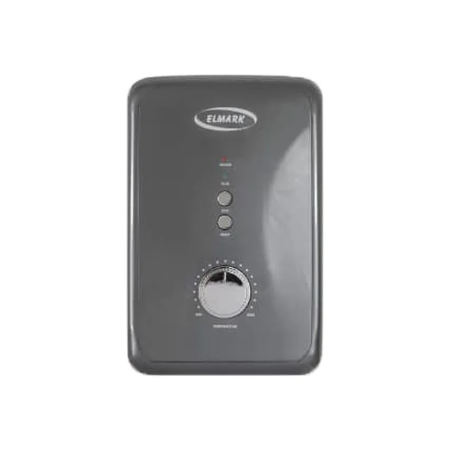 Elmark UK93 Matte Black 20V 3.6 KW Electric Water Heater High Quality 3.6 KW Bathroom Geyser Chrome Sliding Bar Electric Water