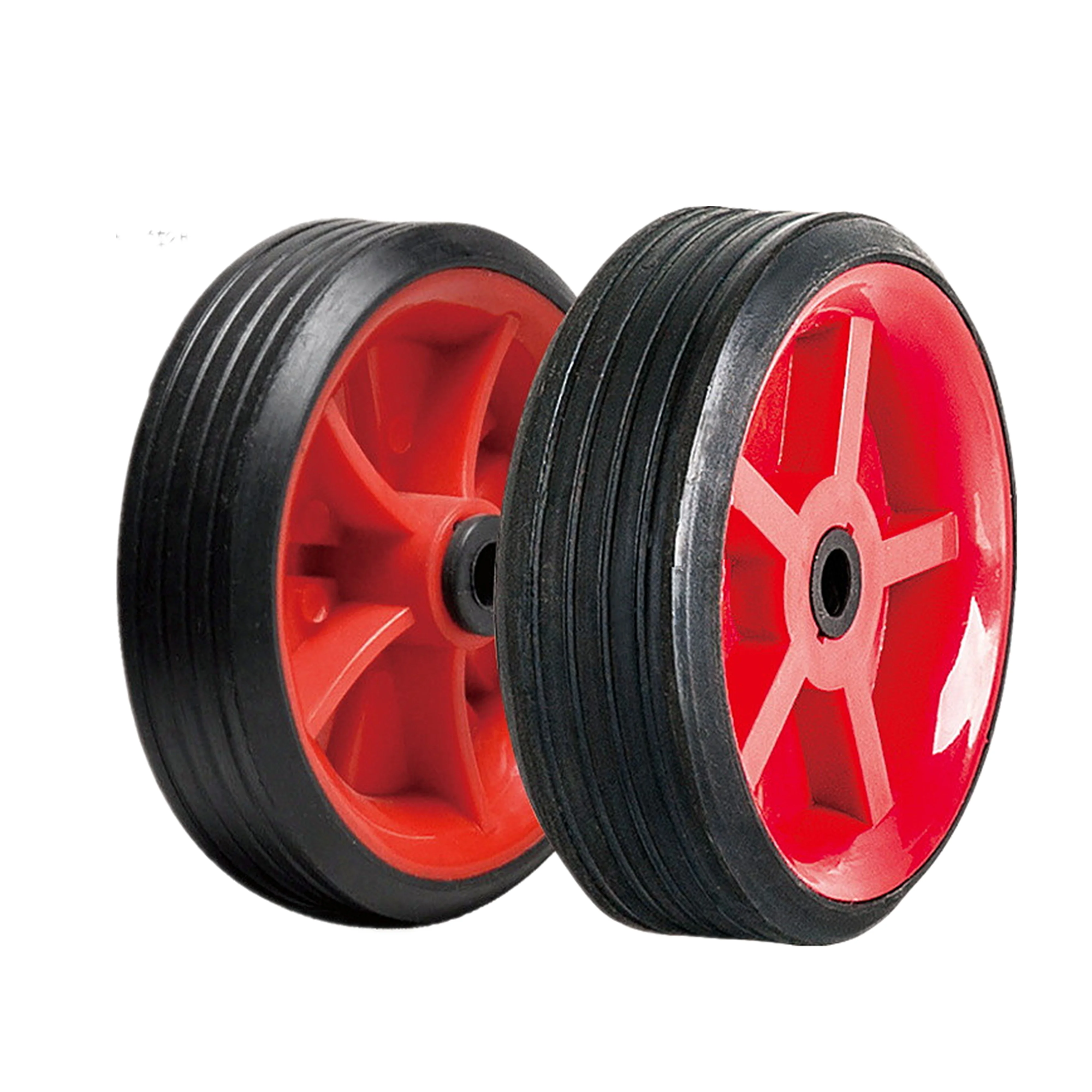 3.5 inch small solid rubber beach cooler bag wheels for carts, plastic rubber tread wheel, bag trolley wheel