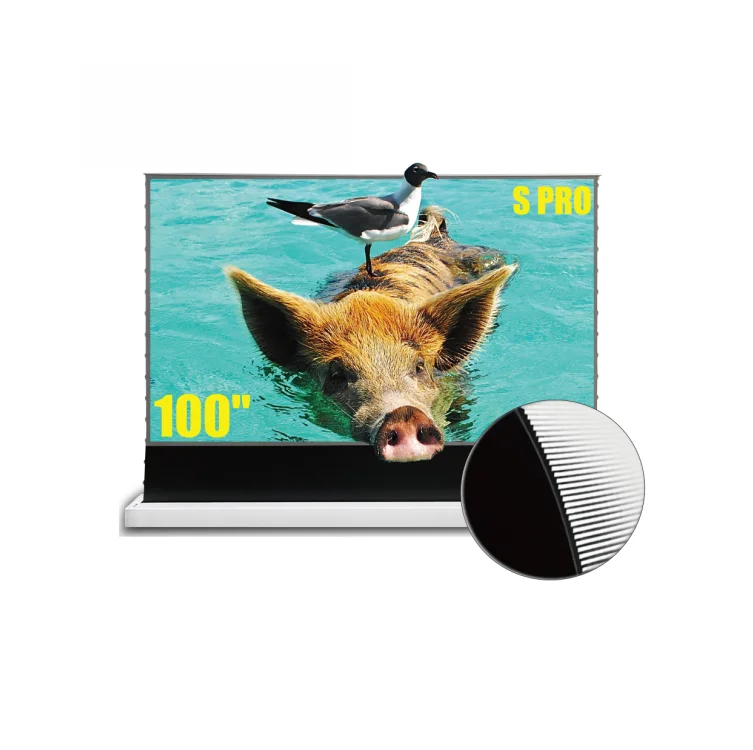 
VIVIDSTORM S PRO 100 inch Electric Tension Floor Screen UST ALR Laser Projector movie screen 