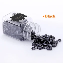 Wholesale 55 35 35 micro beads human hair extensions links silicone lined micro rings