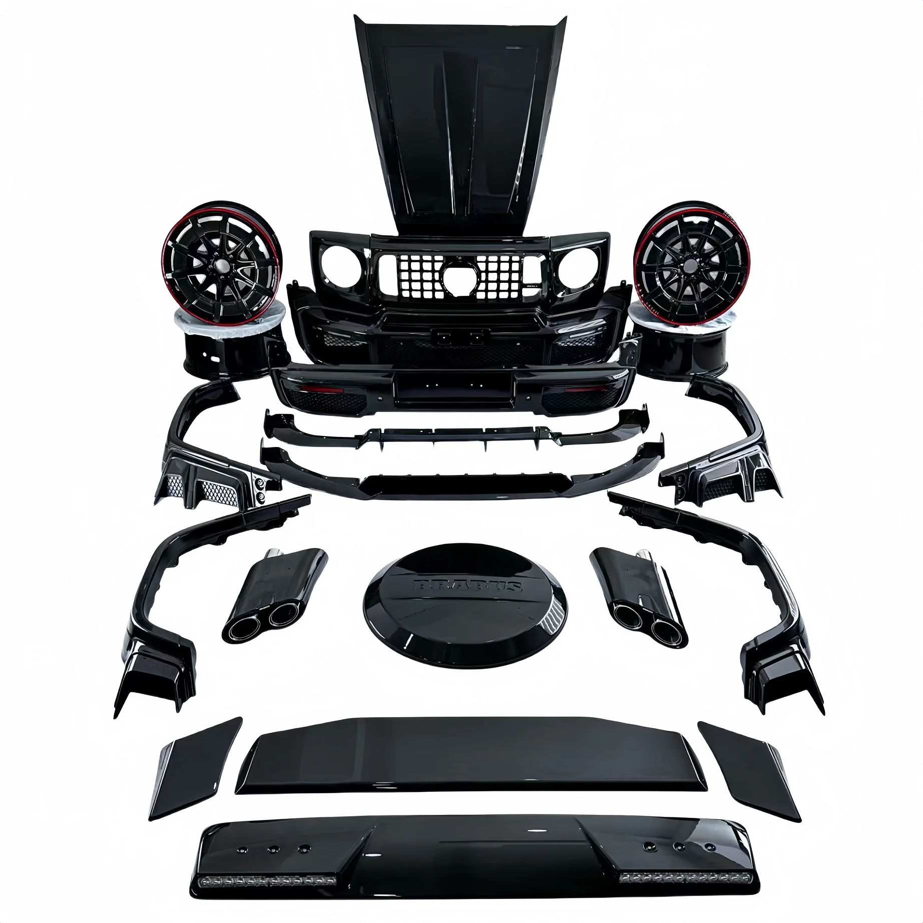 G900 Rocket Dry Carbon Fiber Full BodyKit For Benz G Class G Wagon W463A W464 Upgrade to G900 BBS Rocket style Kit