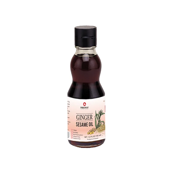
185ml gluten free Wholesale OEM Ginger Sesame Seed Oil Pure for supermarket and retail Asian cooking 