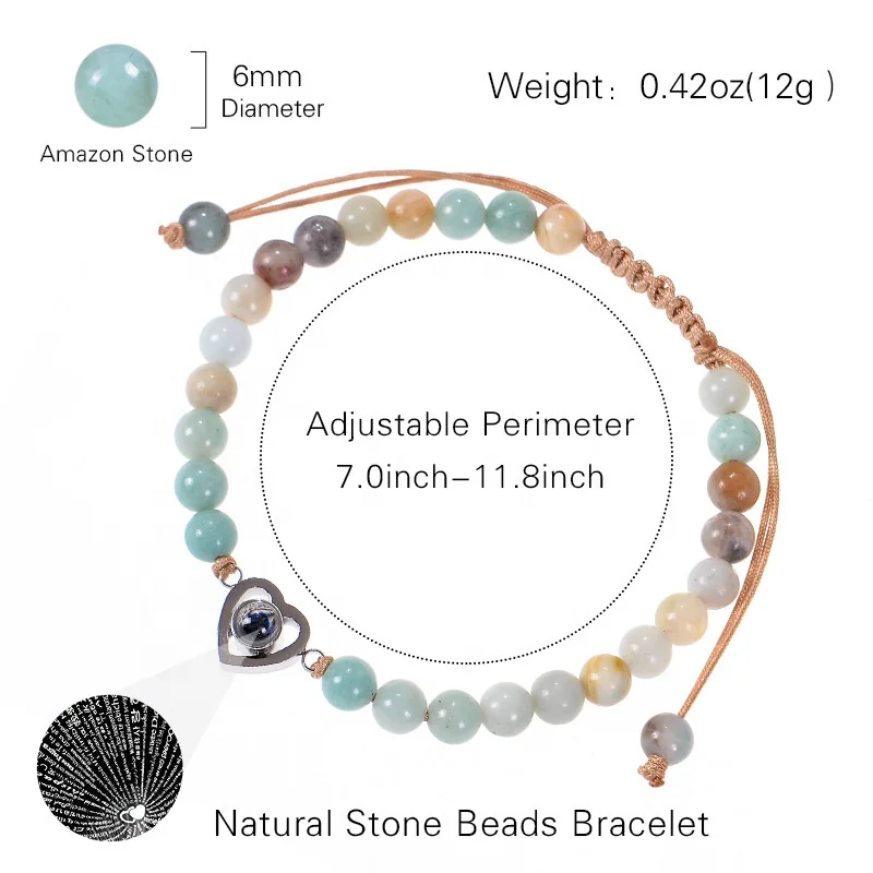 New Design 100 Languages Projection Bracelet Custom Personalized Photo Projection Bracelets