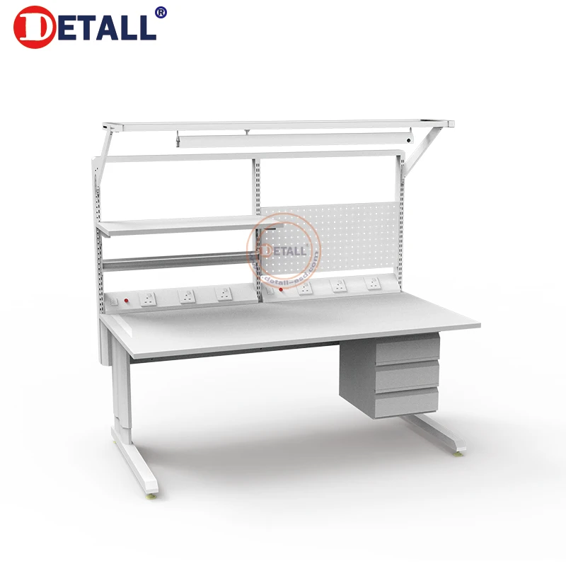 Detall portable drawer height adjustable workbench with drawers