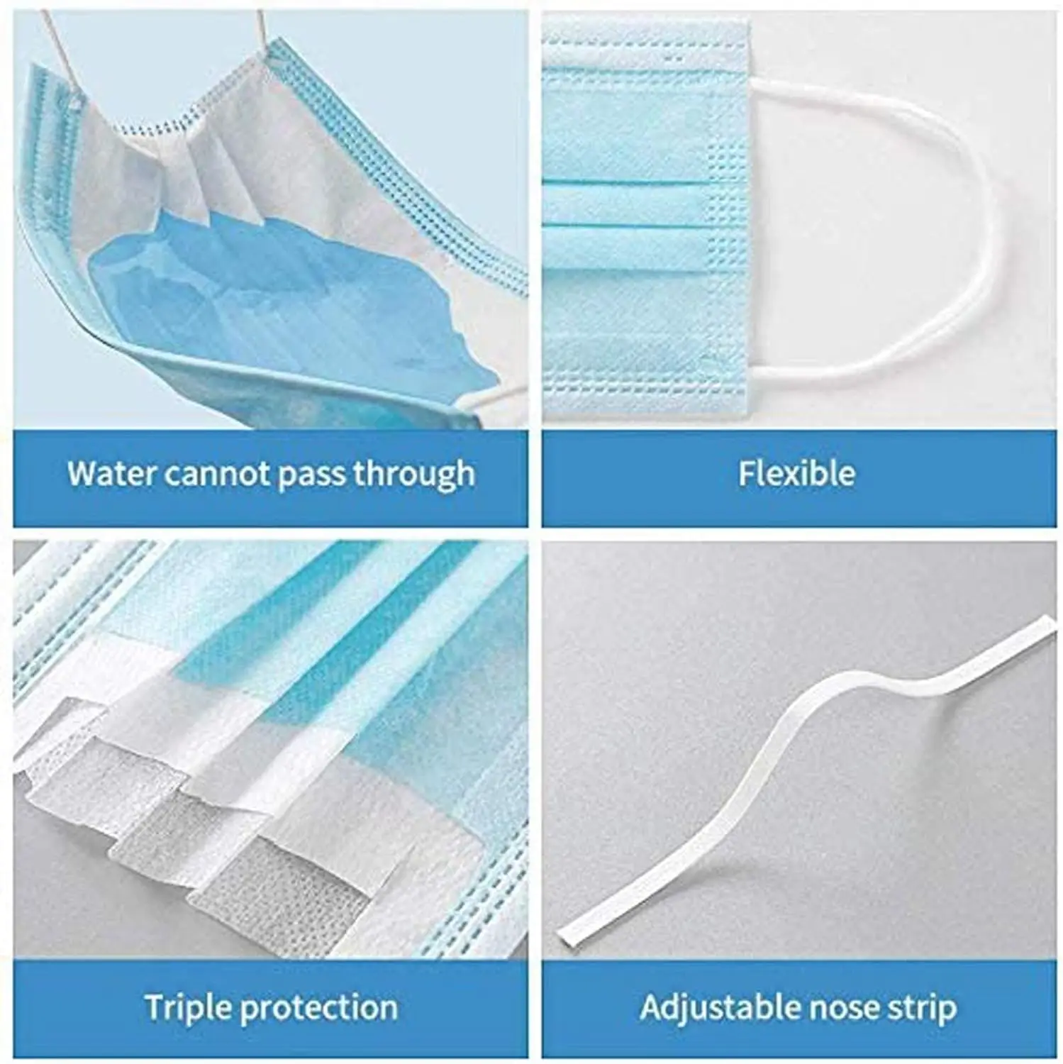 3 ply Level 2 Favorable Hot Sale Colored Blue Disposable Face Mask