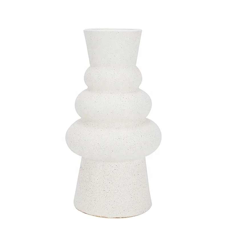 wholesale earthy white modern creative home decor vase rough surface hotel ornament classical nordic vase for white vase Decor