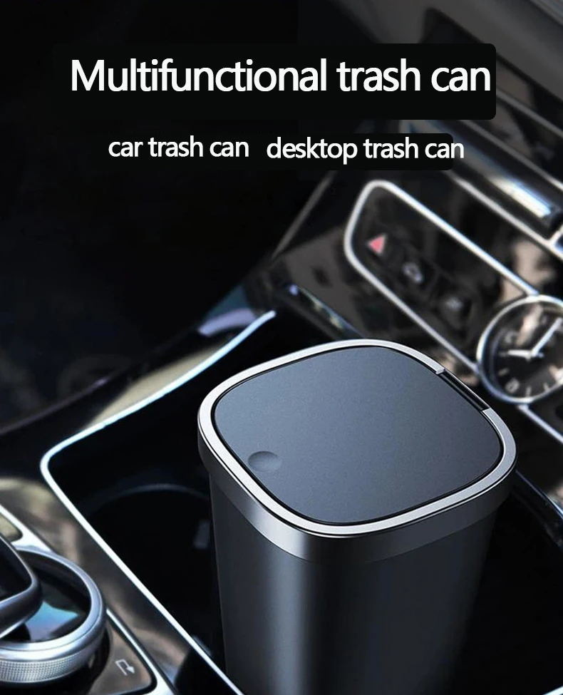 High quality for car Garbage Bin with Lid Dust Bin Plastic Storage Bucket Waste Bin Plastic mini car Trash Can