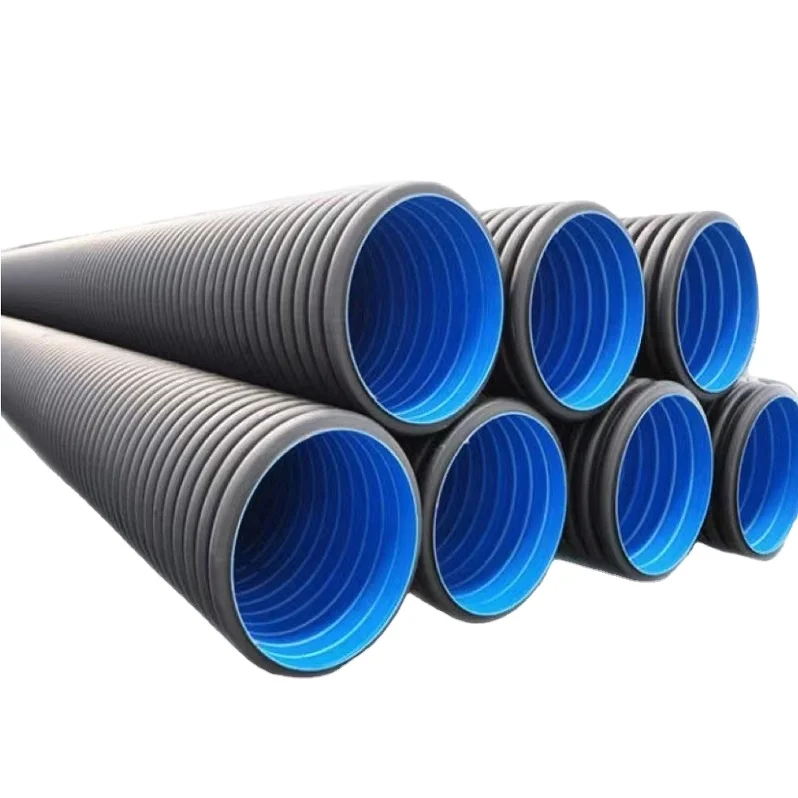 High Quality Drainage Culvert Sewage Drain Pipe Large Diameter Water Double Wall Perforated HDPE Corrugated Drainage Pipe