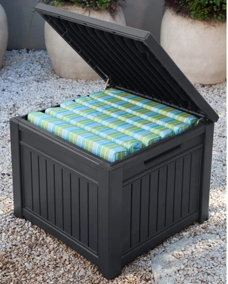 Square outdoor storage wooden box Big Mouth Storage Chair