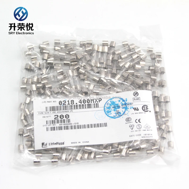 Littelfuse 0218.100MXP стеклянный предохранитель 100mA 0.1A 250V 5x20 мм медленно плавкий