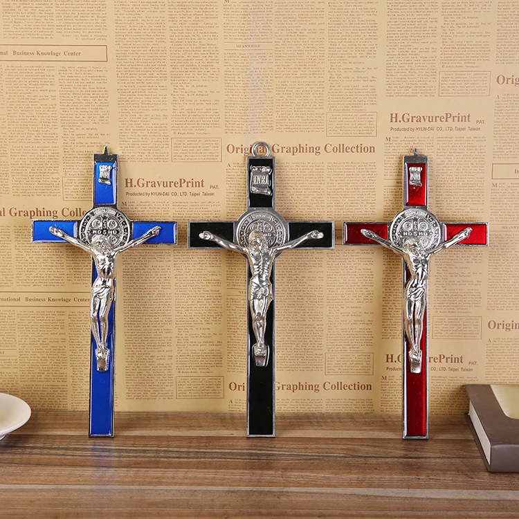 Church Relics Crucifix Jesus Christ On The Stand Cross Wall Crucifix Antique Home Chapel Decoration