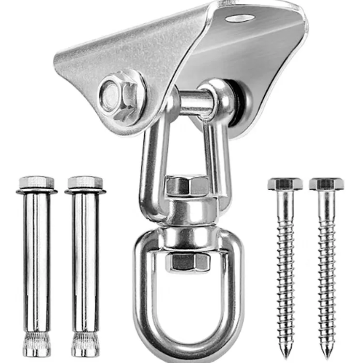 
Ailot Popular 4 Holes M10 Heavy Duty 360 Degree Swivel Stainless Steel Ceiling Swing Hook 
