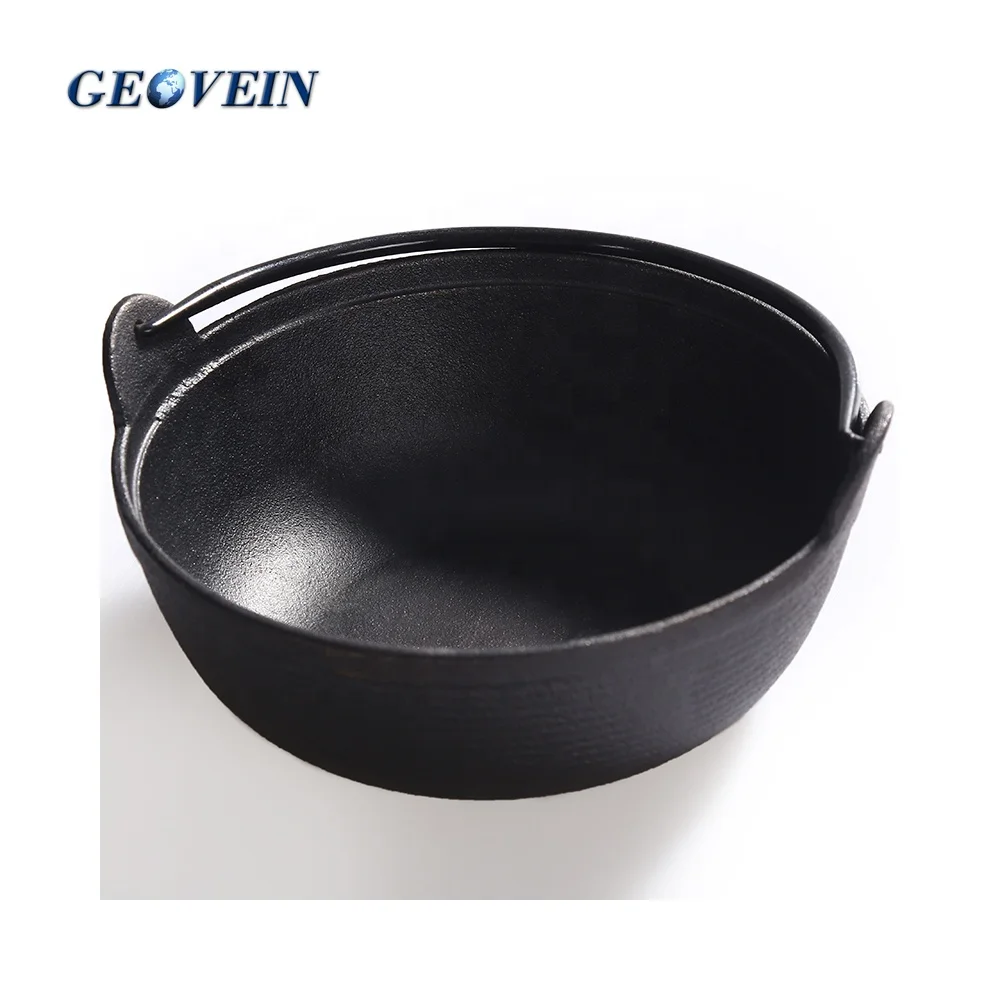 Wholesale Japanese Metal Iron Stew Pot Tonkatsu Cast iron Sukiyaki Nabe