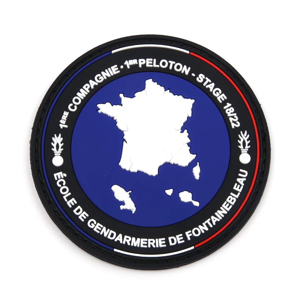 Low MOQ Custom Logo PVC Patches 3D Rubber Hook and Loop Glowing Reflective Embossed Tactical Badges Soft Custom PVC Patches