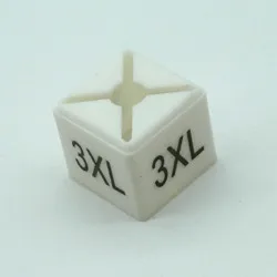 Plastic Size Markers for hangers pre-printed XXS 5XL square clothes hanger tags white size sizers disparity between sizes
