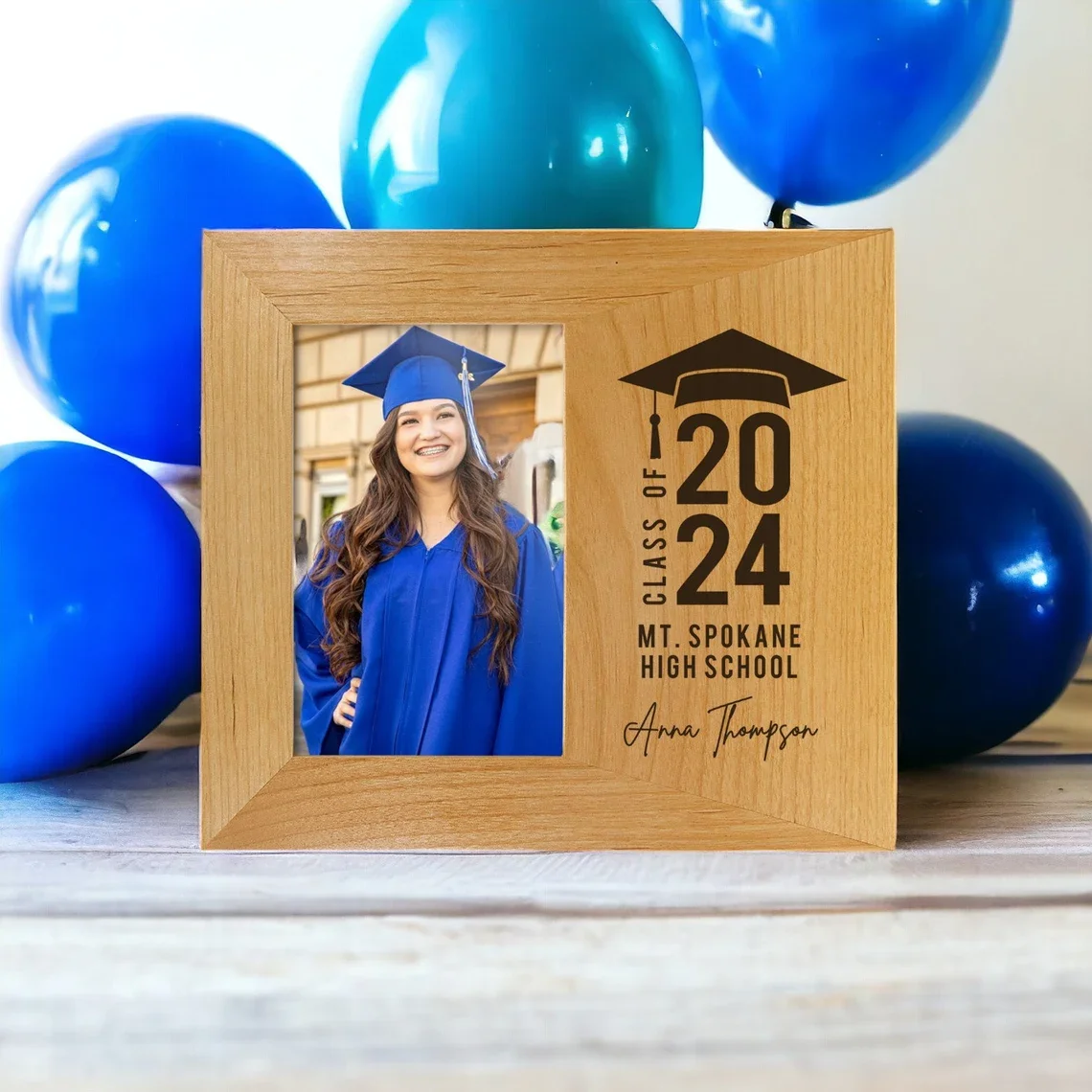 2024 Personalized Custom wood Photo Frame High School Graduation wooden Frame gift
