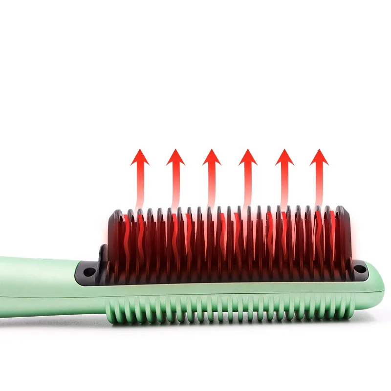 2024 Hot Electric Hair Comb Hair Straightener Heating Up Fast Hair Straightening Brush for Salon for HOME Use