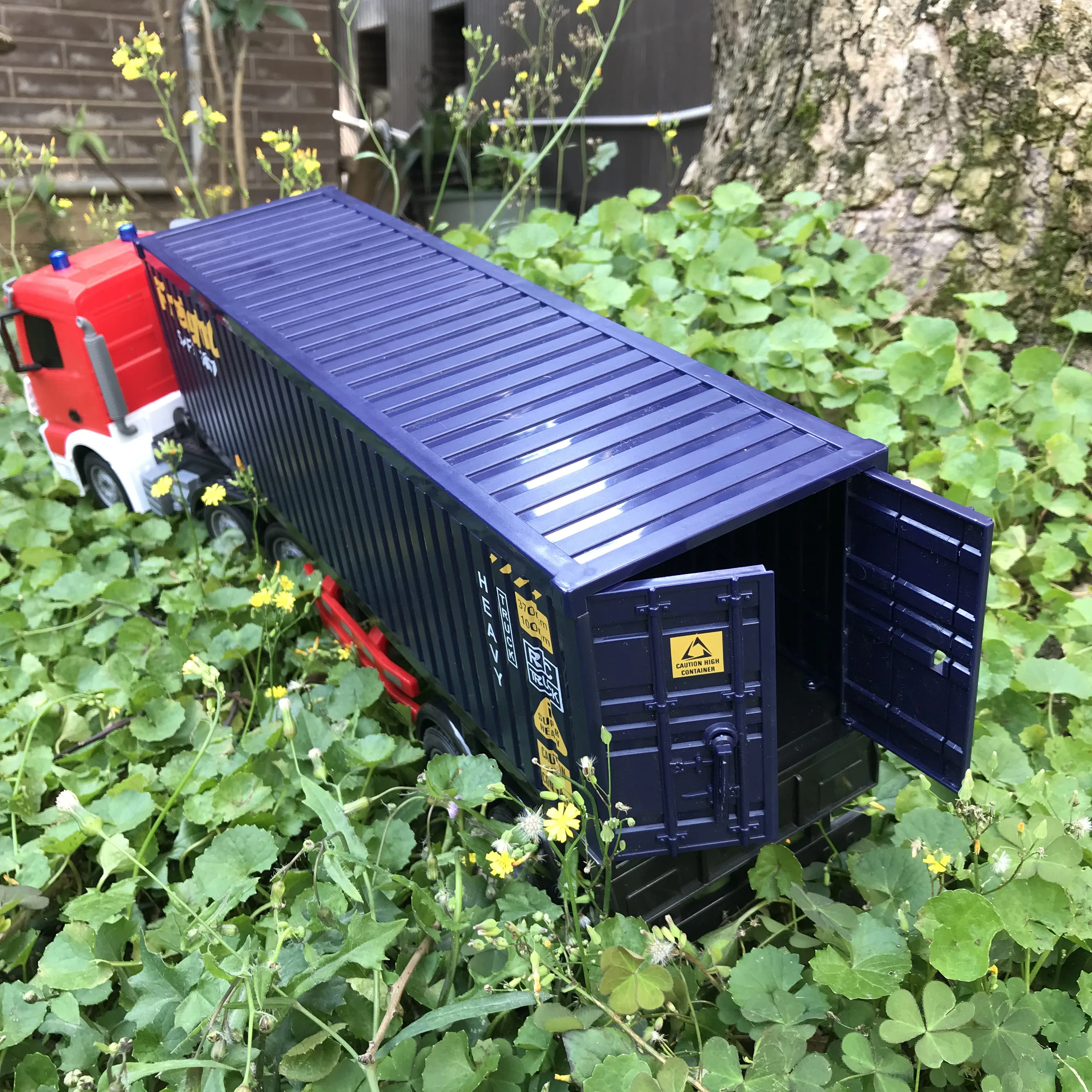 Rc Semi-trailer 2.4Ghz Trailer RC Flatbed Trailer Crane Tractor Electric Construction Vehicles Toy Truck with Sound Lights