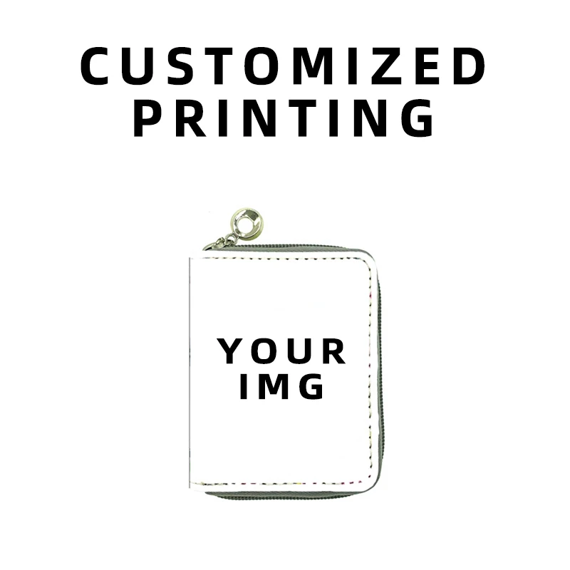 customize minimalist coin purse keychain slim kids leather wallet card holder with with beaded wristlet strap