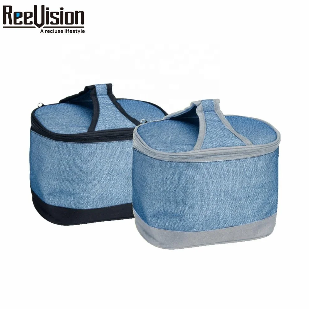 Denim fabrics Insulated Cooler Lunch Bag
