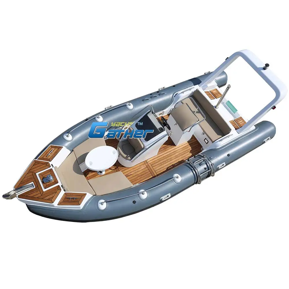 Europe Luxury 20ft RIB 600 Orca Hypalon fiberglass Rigid Hull Inflatable RIB Boats for sale