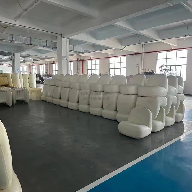 Big size leisure chair mould foam chair bady semi-manufactured  high density PU injection seat soft chair parts