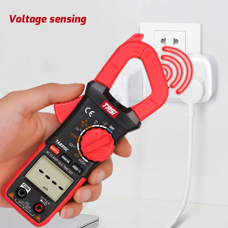  TASI TA8315C 5999 Counts Clamp Meter Digital Non-contact Multimeter AC DC True