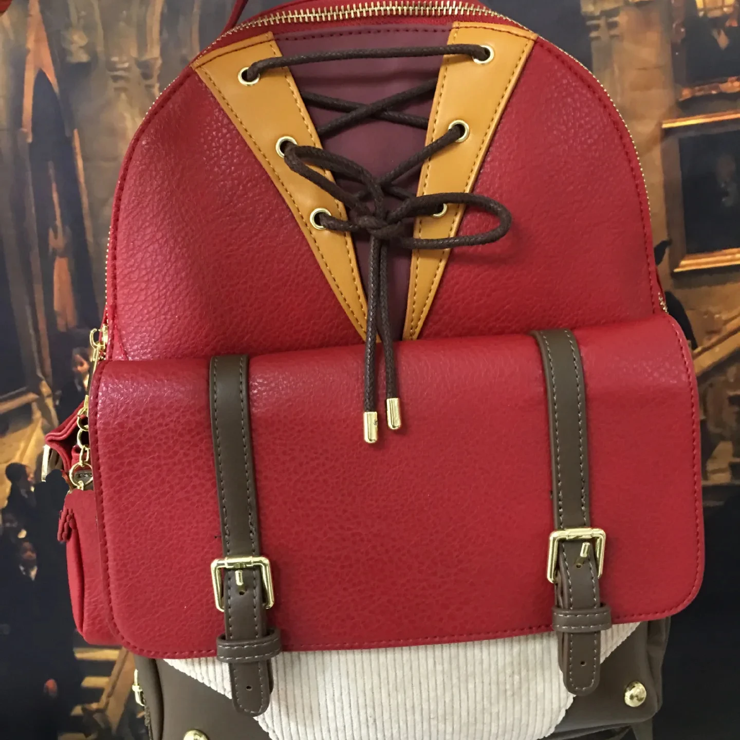 Harry Backpack Potter | Hogwarts School Rucksack | Gryffindorr Hufflepuff Ravenclaw Slytherin Kids Bookbag | Red