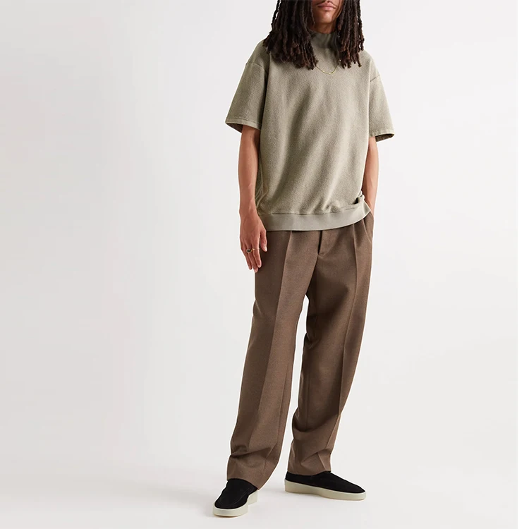 chinese t shirts manufacturers wholesale mock neck t shirt short sleeve  for men slim fit