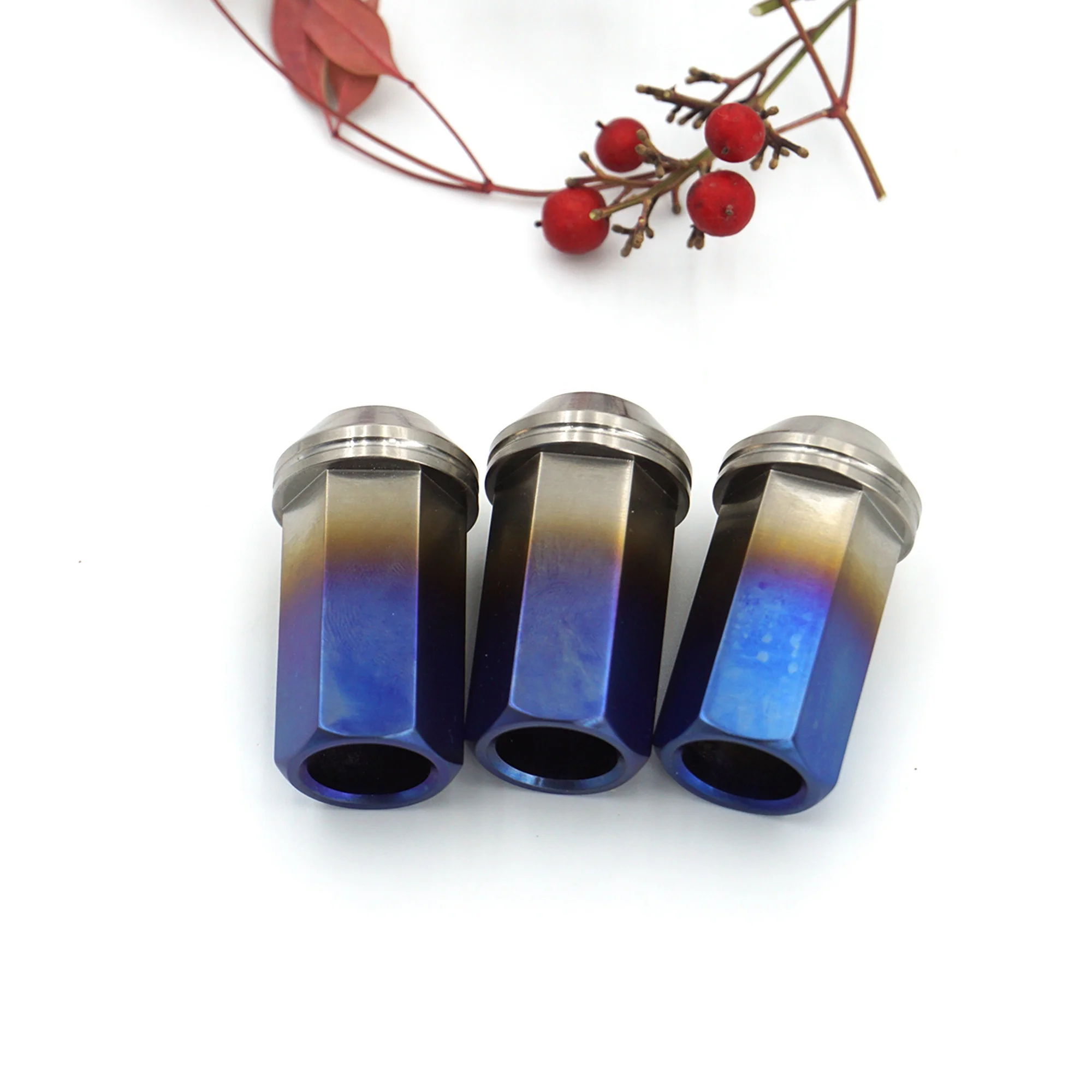 OEM CNC MACHINING Automotive GR5 titanium wheel lug nut tuerca de rueda de titanio